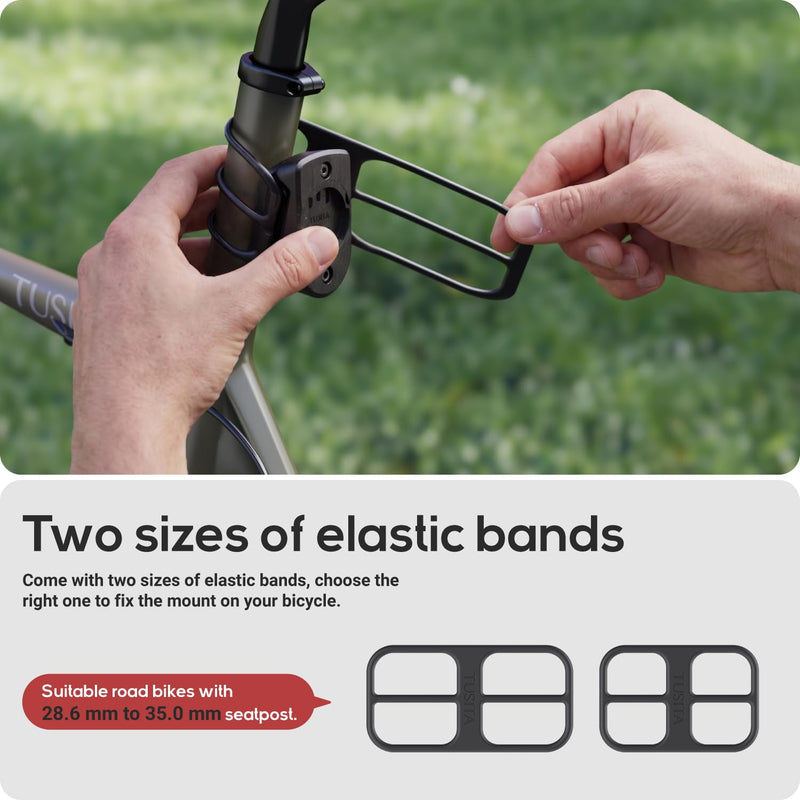 TUSITA D-Shaped, aero or Round Seat Post Mount Compatible with Wahoo TRACKR Radar - GPS System Accessories