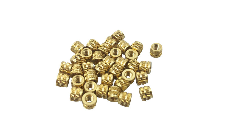 [initeq] Brass Threaded Heat Set Insert Assortment for 3D Printing — Metric Sizes M2.5 M3 M4 M5 M6 (Assortment A)