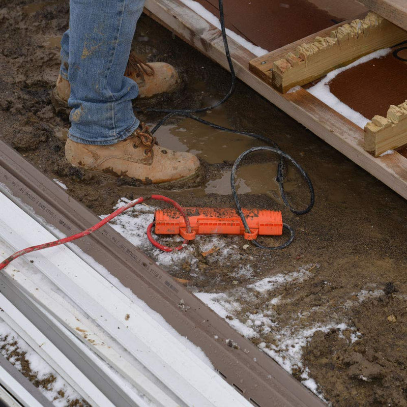 Twist and Seal Maxx (2 Pack) - Heavy Duty Outdoor Extension Cord Safety Cover Connector and Weatherproof Electrical Protector – Orange