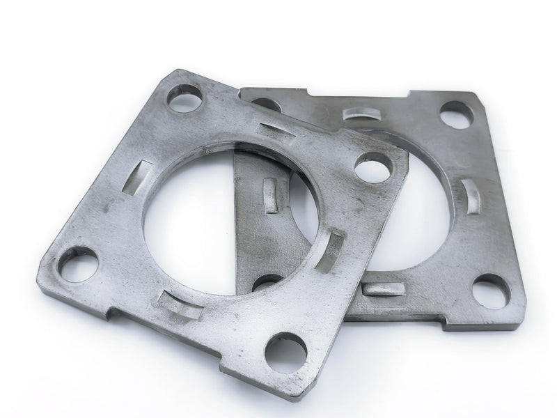 Replacement Trailer Brake Backing Plate Flange 2.27" for 3500# Axle, 4 Hole Bolt Square Bracket (2pack