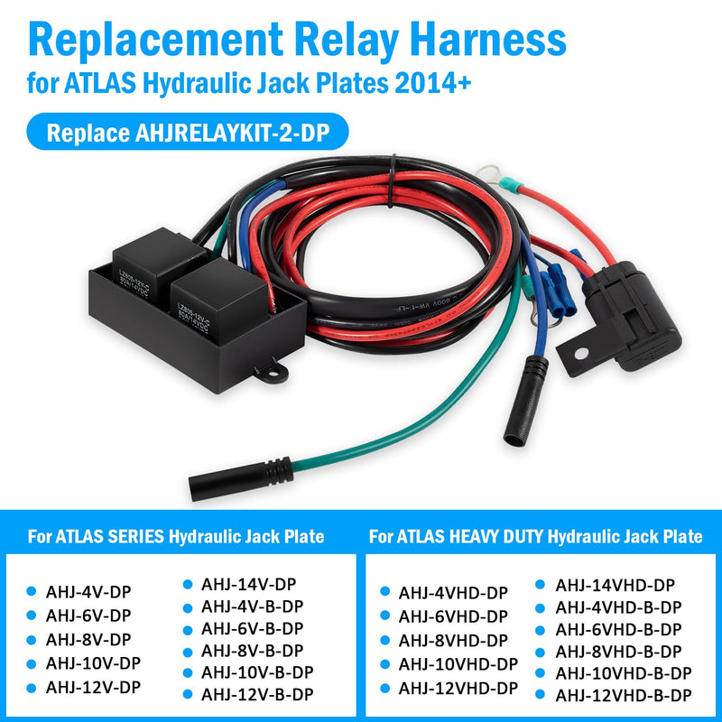 Replacement Relay Harness for Atlas Hydraulic Jack Plates 2014+, Replace AHJRELAYKIT-2-DP