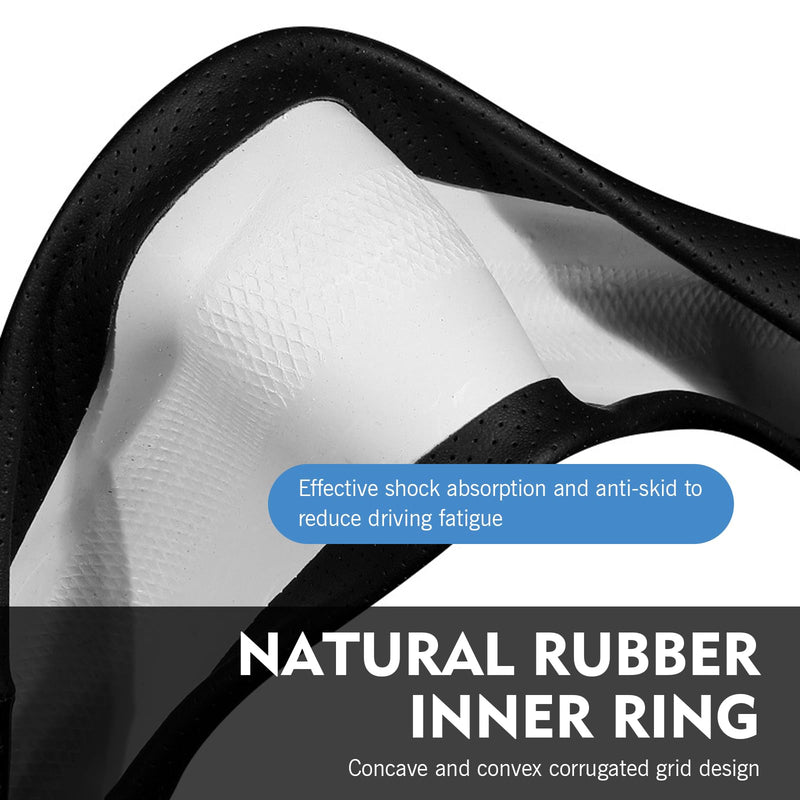 1 Pack Car Steering Wheel Cover Carbon Fiber, Leather Non-Slip Protector, Breathable All Season Universal Fit for Most Cars, Trucks, SUVs (Circular) 1 PC Circular