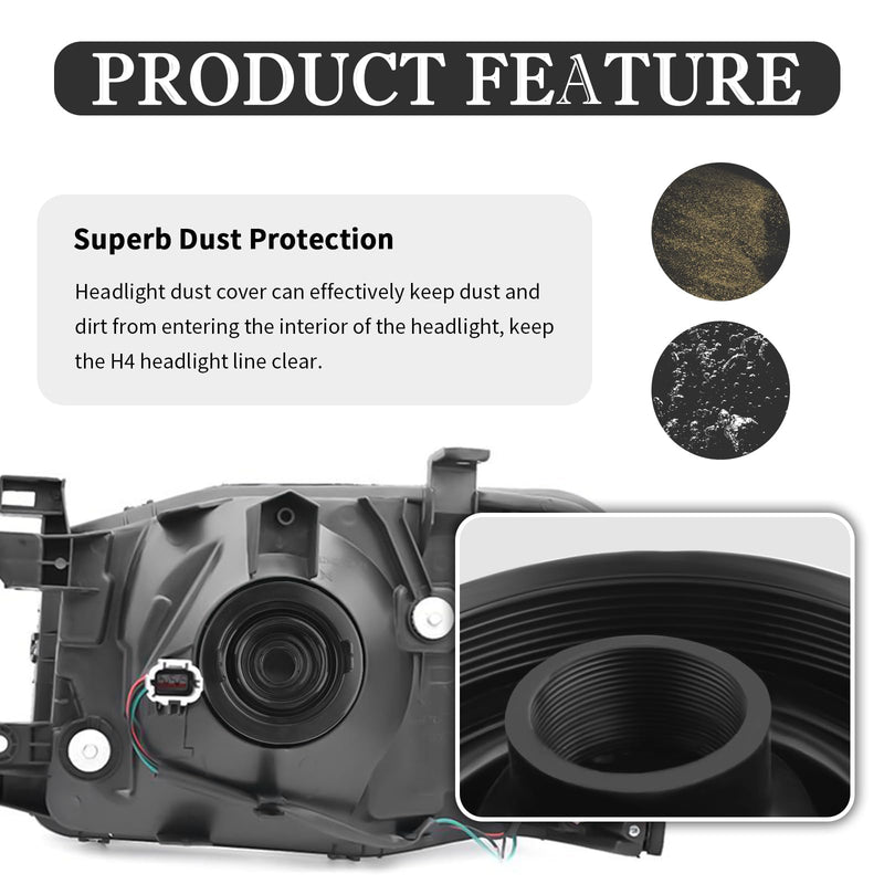 2PCS Car Headlight Dust Cover for H4 Light Bulb,EPDM Rubber Dust Covers for Headlight Dust & Waterproof,Practical Car Accessories Car Headlight Dust Cap Fits Most Vehicles (2.76") 2.76"