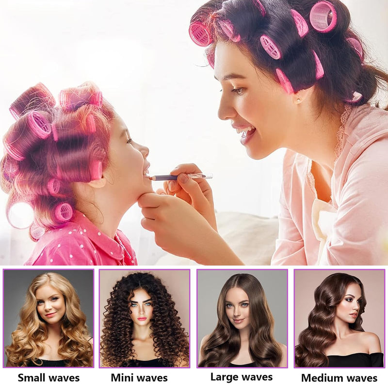  [AUSTRALIA] - 24PCS Hair Rollers Set,Hair Rollers with Clips,Rollers for Hair Volume 3 Sizes (60/45/36mm) with 12 Clips,for Hair for Large Long,Medium,Short,Thick & Fine for Volume,Lift & DIY Styling