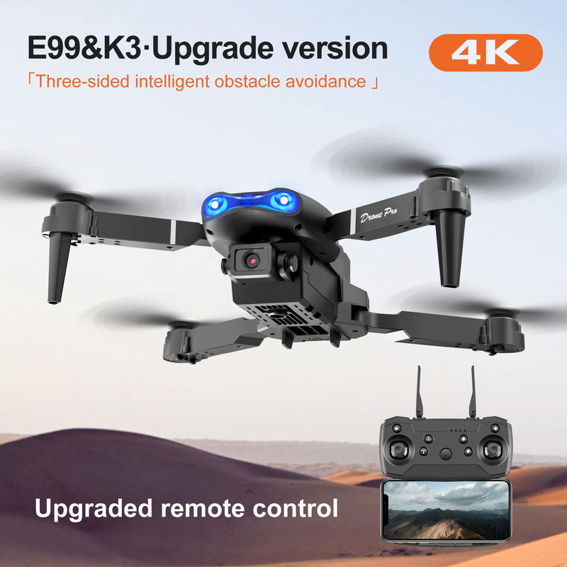 FPV Drone with 1080P Dual HD Cameras Upgraded Version RC Quadcopter for Adults, Beginner WiFi RC Drone Live Video, One Key Take Off/Land E99Black