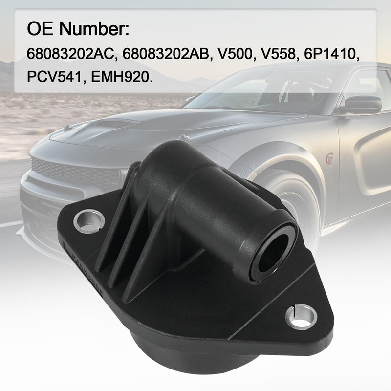 PCV Valve 3.6L Positive Crankcase Ventilation Compatible with 2011-2021 Chrysler 200 300 Dodge Avenger Challenger Jeep Cherokee Wrangler Ram 1500 Replaces 68083202AC 68083202AB