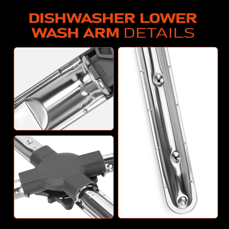 W11101428 Dishwasher Lower Spray Arm Compatible with KitchenAid Jenn-Air Whirlpool Series Replacement Parts W10406822 W10665718 W10858786 WPW10406822 4534465 AP6230883 PS12070902 EAP12070902