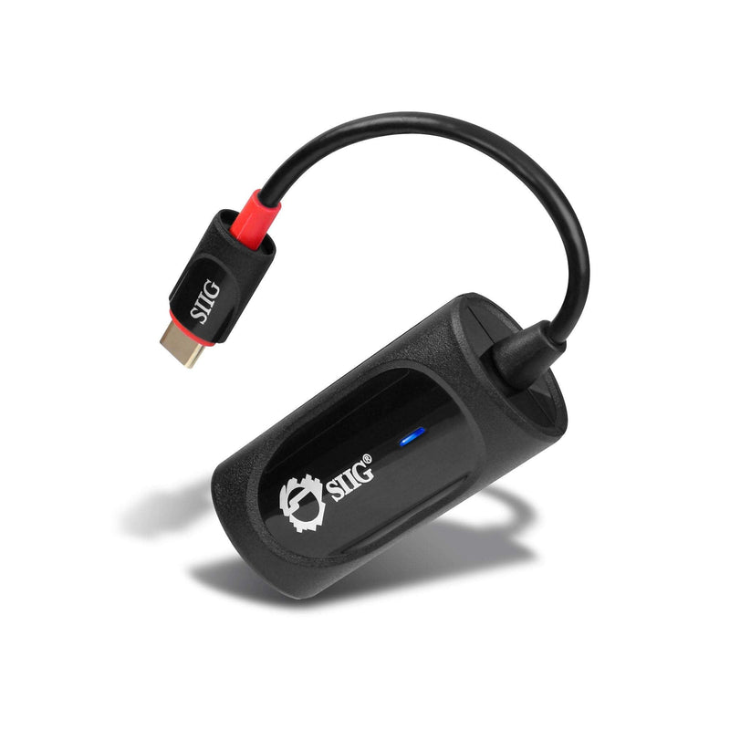 SIIG USB Type C to Gigabit Ethernet Adapter - 10/100/1000 Mbps LAN adapter for Windows and Mac Systems, Thunderbolt 3 (Black) Black - USB C