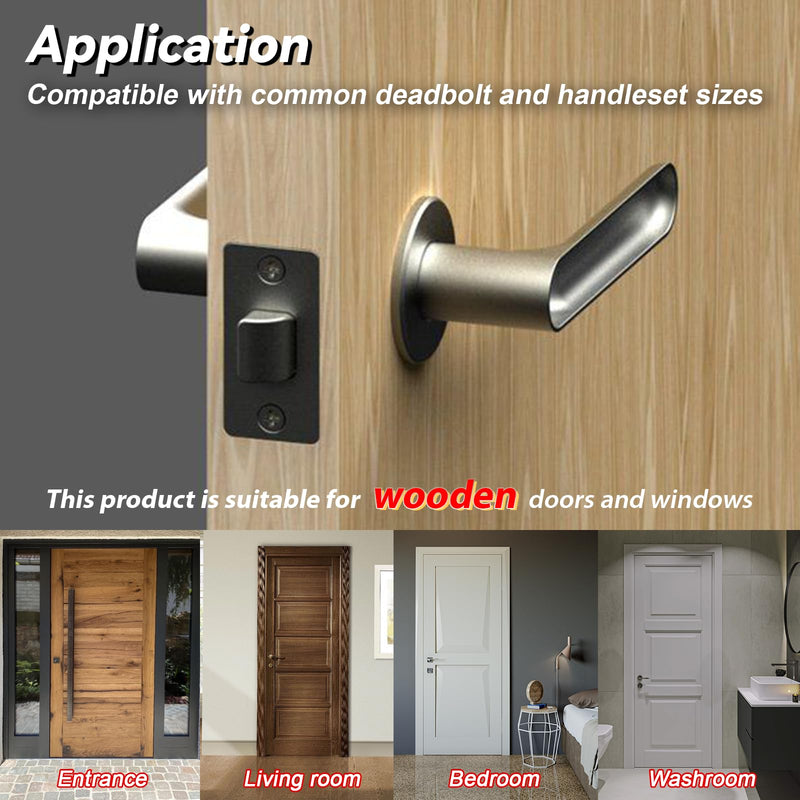 Door Lock Installation Kit - C-Clamp Design Tool-Free Clamping for Metal & Wood Doors, 2 Adjustable Bushings, with Bi-Metal Hole Saw & Anti-Warp Backing Plates (Yellow) Yellow
