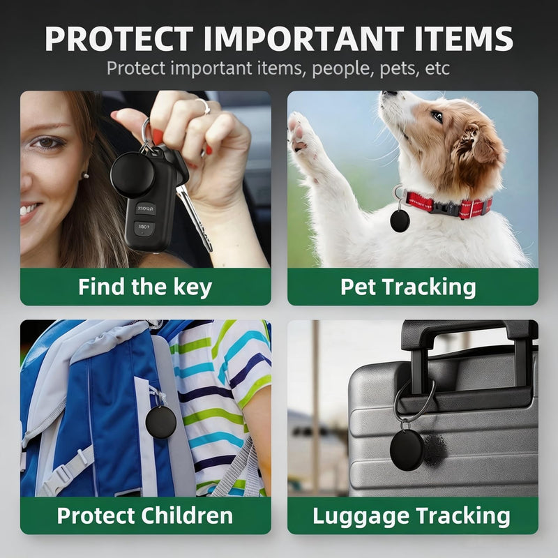 GPS Tracker for Vehicles - No Subscription Tracker Device for Vehicles, No Monthly Fee & SIM Card for Car Tracker Device Hidden for Android and iPhone, IP68 Waterproof, Safe & Durable, Small Graphite Black