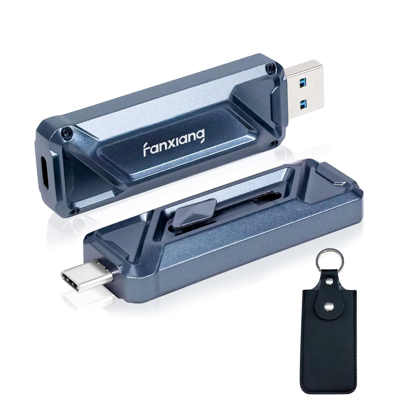 256GB External SSD USB Drive, 2050MB/s USB-C & USB-A Portable SSD -F955 | 4K ProRes HDR Recording & Store,Zinc Alloy,External Solid State Drive for iPhone 15/16/17 Pro & Pro Max,Android,PC,Mac 256.0 GB