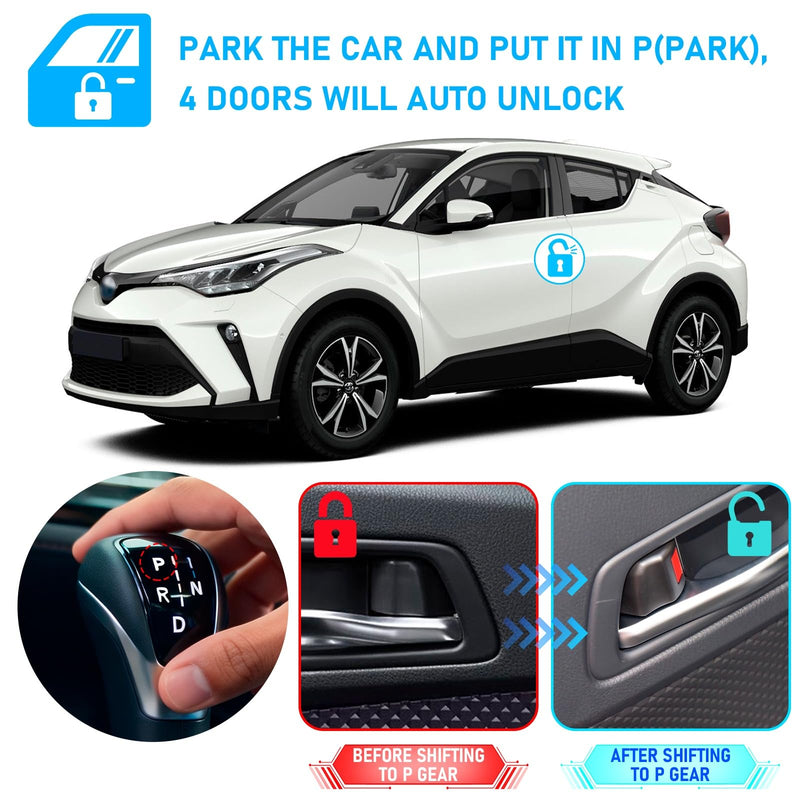 Intelligent Car Window & Sunroof Closer and Door Auto Lock/Unlock Module for Toyota CH-R 2018-2022, Remote to Roll Up Down Windows Upgrade, Plug and Play Installation