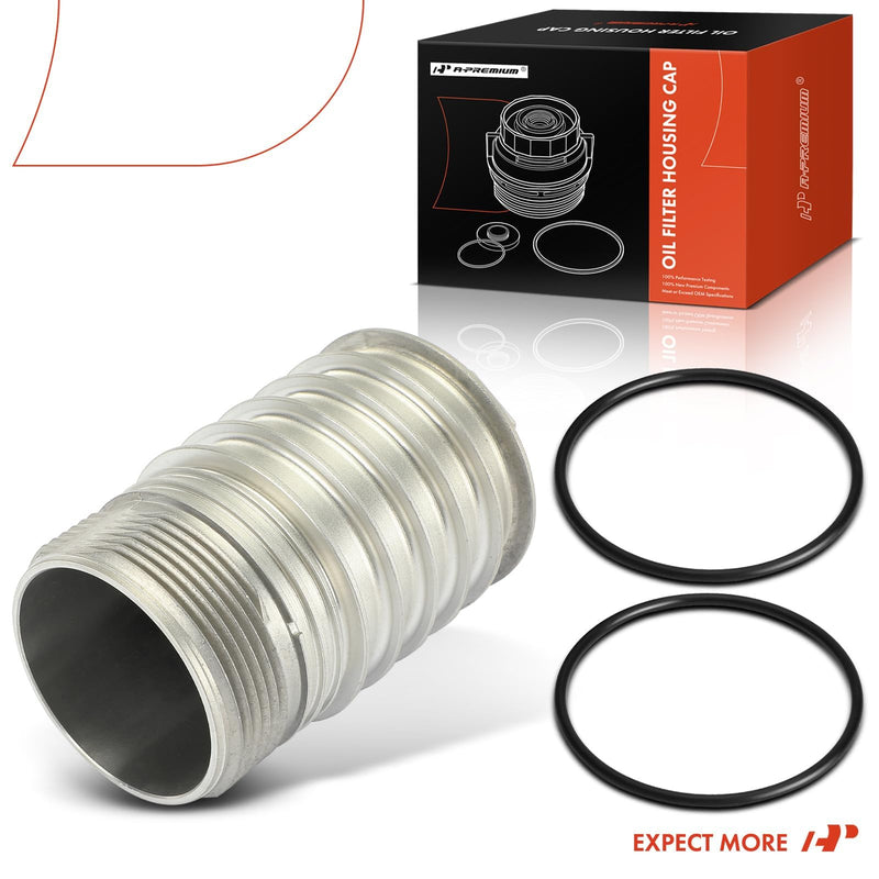 A-Premium Aluminum Oil Filter Housing Cap Assembly Compatible with Volkswagen Jetta 2013-2023, Passat 2014-2017, Golf 2015-2021, Tiguan 2017-2023, Beetle 2013-2017, GTI 2015-2021, Golf Alltrack