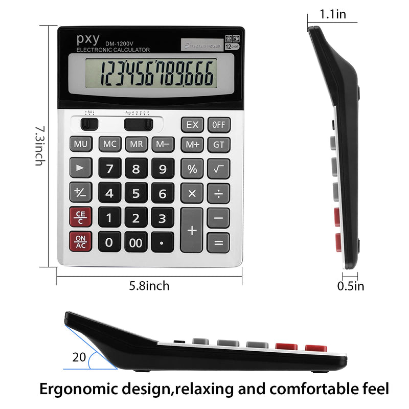 PXY 200 Pages Journal Notebook&Desk Calculator (2 Gel Pen&100&30 Sticky Tabs)