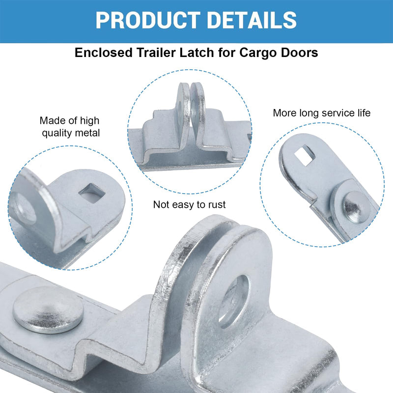 Cargo Trailer Door Latch Hasp Keeper for Ramp Padlock Race Bar Lock Handle Enclosed Car Hauler ‎2 Pack