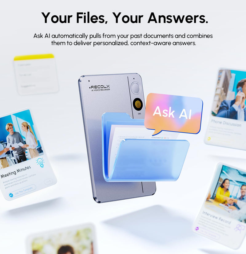 AI Voice Recorder, AI Transcriber with GPT-5.2, Cyber Gray | One-tap recording, speech-to-text in 112 languages, auto summaries, 71 templates, 5 AI modes and end-to-end encryption