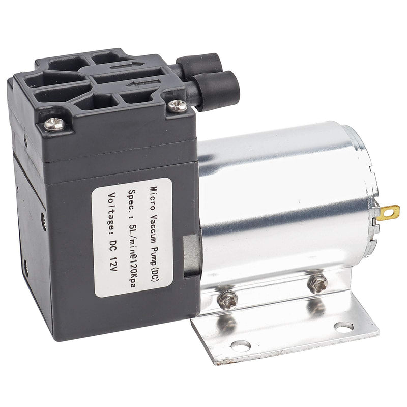 Mini Vacuum Pump, DC 12V 5L/min 120kpa Negative Pressure Suction Pumping with Holder 500mA - 65kpa