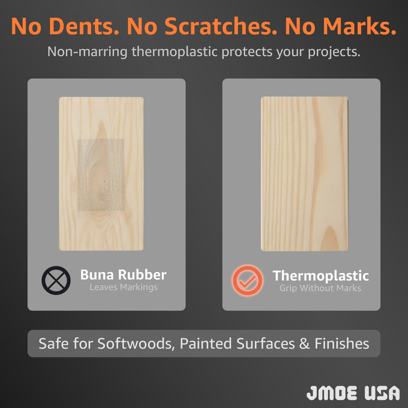 Jmoe USA Replacement Clamp Pads Compatible With Irwin QUICK-GRIP Heavy-Duty Clamps, Non-Marring High-Grip Surface, Durable Polymer Covers, Woodworking Accessory (Heavy-Duty - 600lb) Heavy-Duty (600lb)