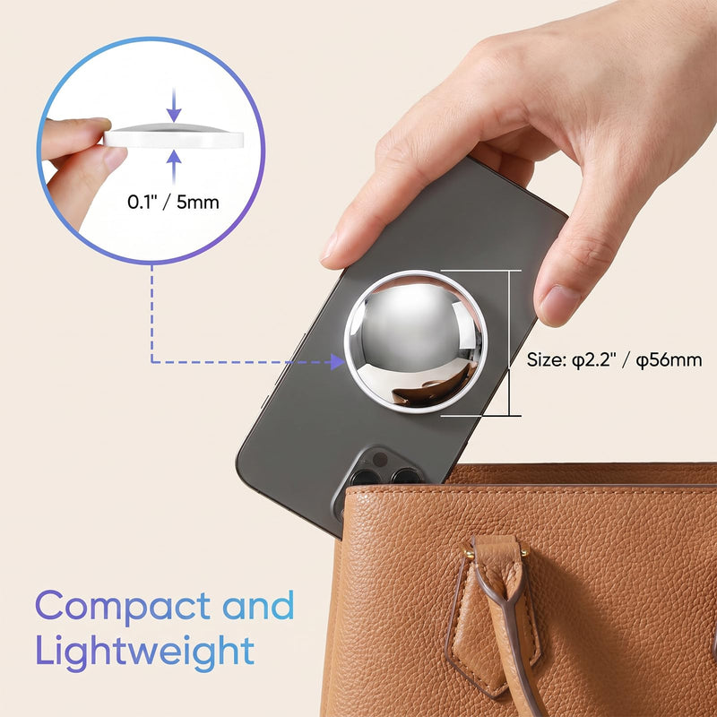 2.2 Inch Magnetic Selfie Mirror for Back Camera Slim Phone Convex Mirror Compatible with Magnetic Phone Case Wide Angle Selfies-Mirror for Vlogging Streaming Photography