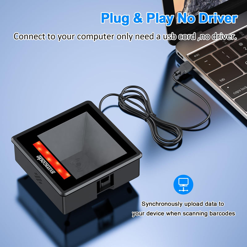 2D Embedded Barcode Scanner, Symcode 1D 2D QR Code Scanner with Auto Sensing Cell Phone Computer Screen Scan for Access Control,Locker Scan Code Payment etc