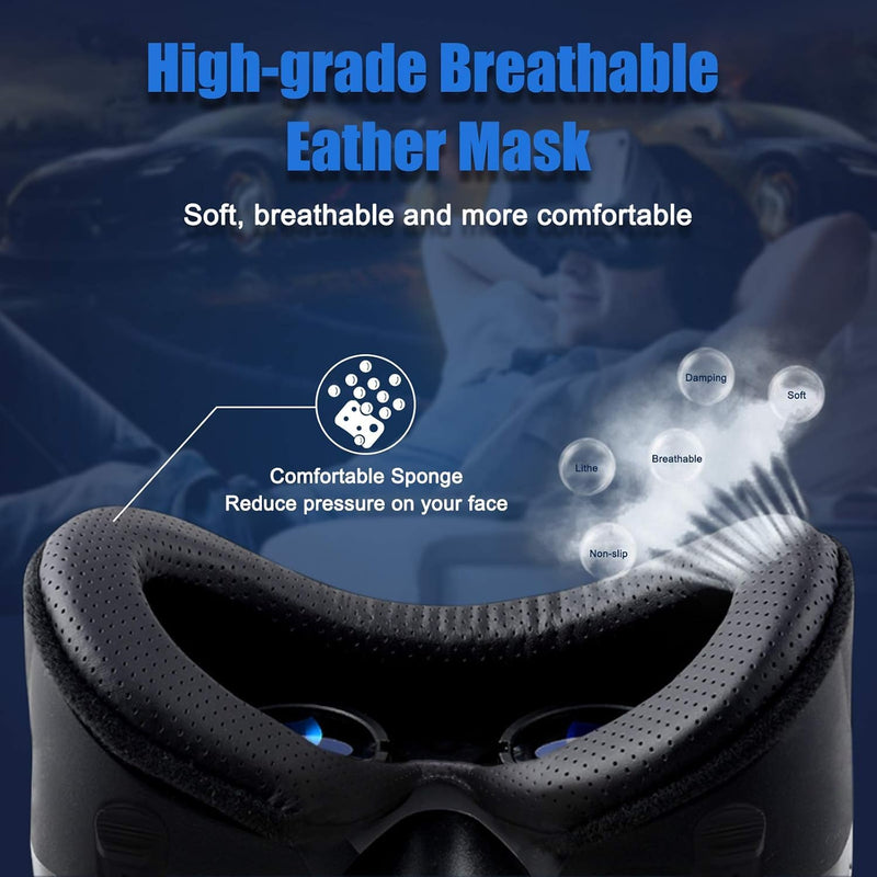 VR Headset with Controller Adjustable 3D VR Glasses Virtual Reality Headset HD Blu-ray Eye Protected Support 5~7 Inch for Phone/Android Black