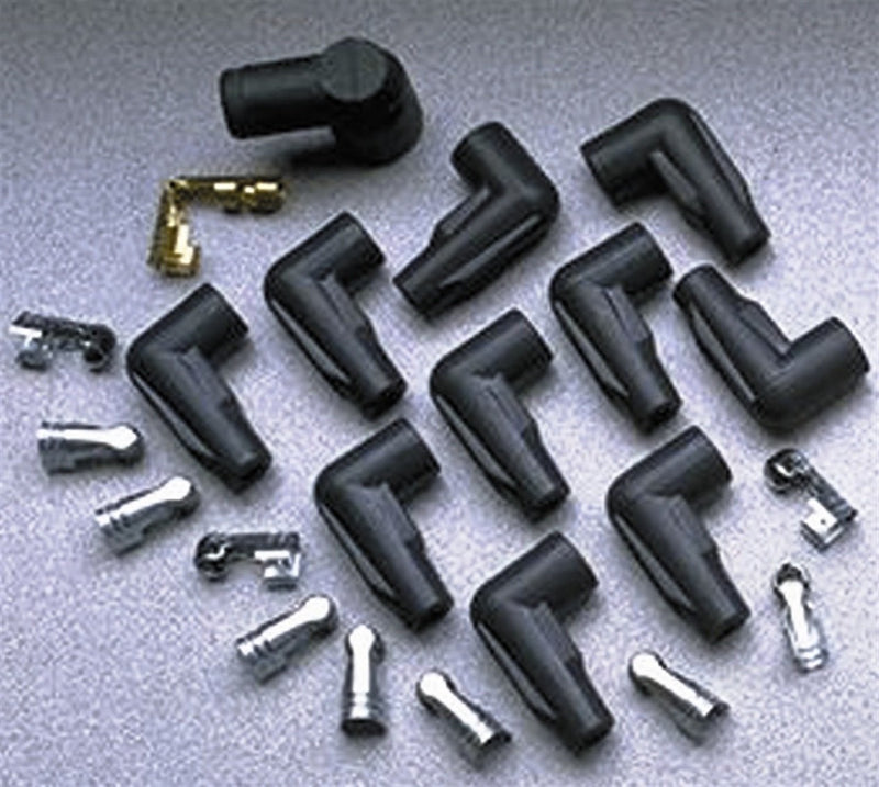 Taylor Cable 46051 Black Low Profile Distributor and Coil Boot/Terminal Kit - Set of 11 1