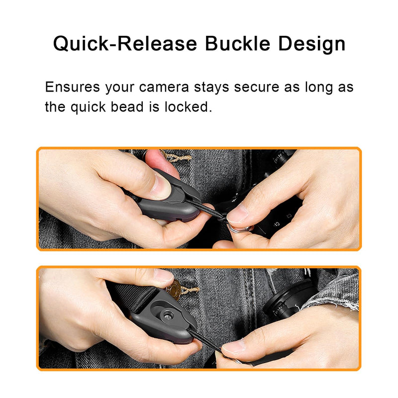 Camera Wrist Strap, Quick Release Hand Strap, Adjust Tightness for Sony Nikon Canon DSLR, 130lb Load Capacity Grey