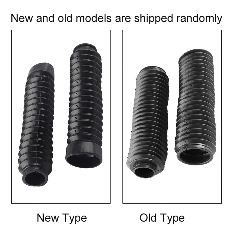 1 Pair Fork Boots - Keenso Motorcycle Black Rubber Front Fork Tubes Boots Rubber Sleeve Shock Gaiters Cover for ATV Dirt Bike