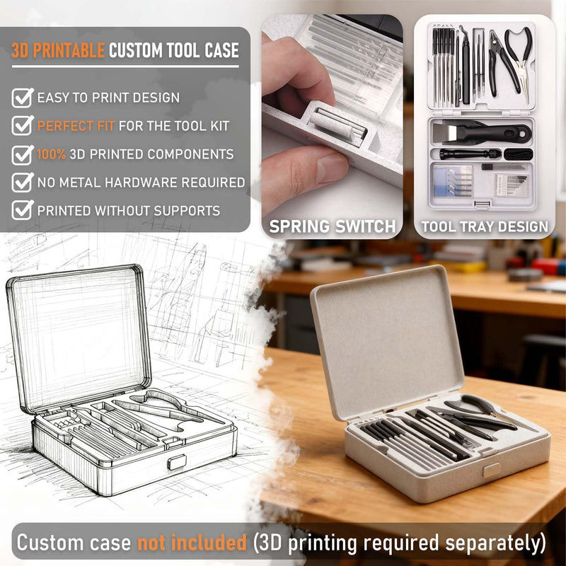 3D Printer Tools Kit, Quality 3D Printing Tool Kit for Model Measuring/Finishing/Deburring/Drilling, 3D Printer Accessories for All FDM/SLA Printers Removing Support, Cutting Filament