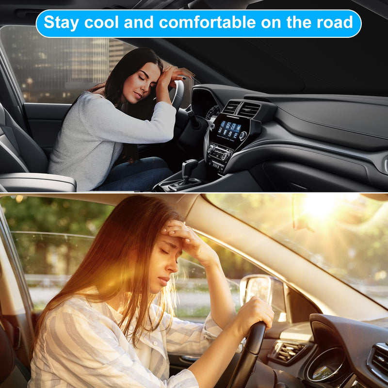 SHINHOME Windshield Sun Shade for 2023 2024 2025 Honda CRV SUV, LX, EX, EXL, Sport, Sport-L, Sport Touring Hybrid, Front Window Sun Visor Blocks UV Rays Foldable CR-V Accessories