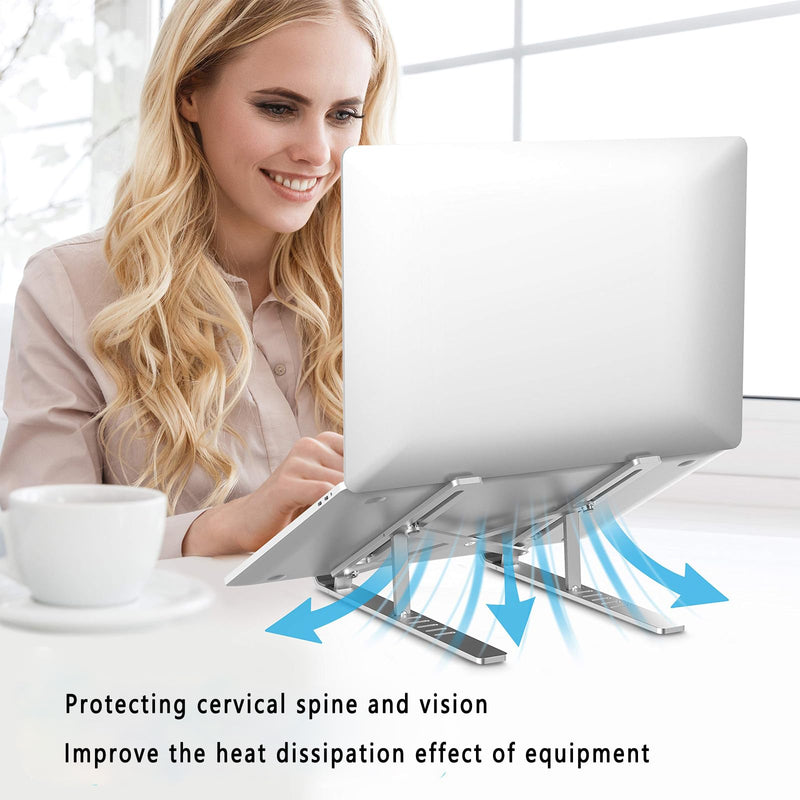 T Legend Laptop Stand for Desk,Very Portable and use Anywhere,Compatible with 9-15 inch Laptops(Plastic Pink) Plastic Pink