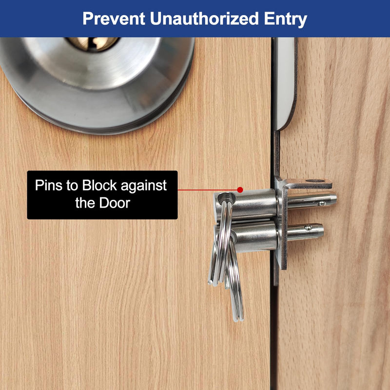 Door Strike Plate with Barricade Pins, 7" Extra Long, Heavy Duty | Forced Entry Resistance, Anti-Theft Reinforcement for Home/Apartment/Bedroom, Heavy Duty Striker 1 Pack Matte Black