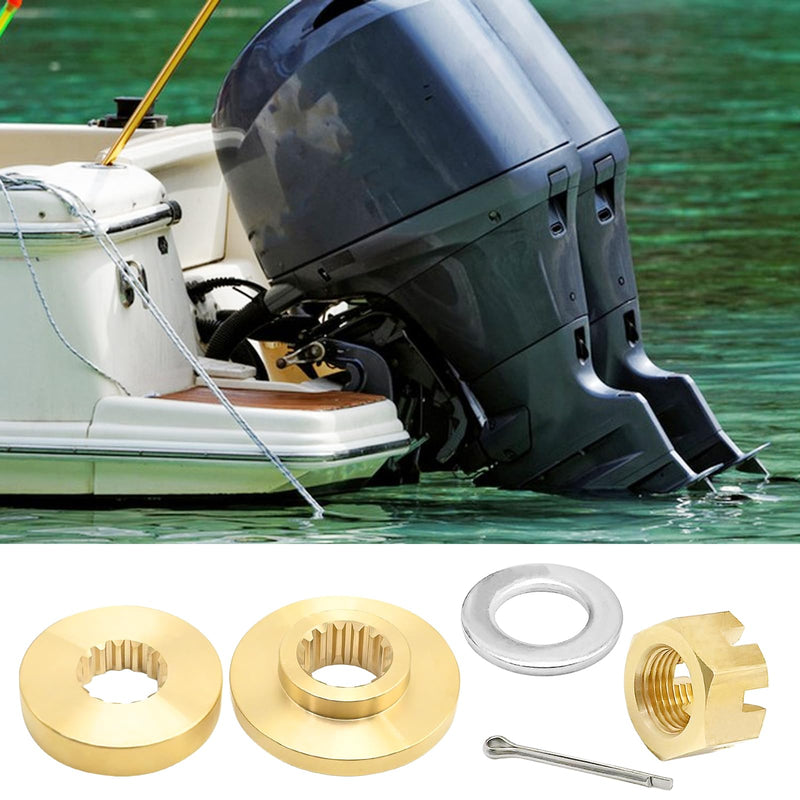 688-45987-00 Propeller Spacer Hardware Kits Thrust Washer Nut, Replacement for Yamaha Outboard Engine 60HP 70HP 80HP, Replaces 688-45887-01 688-451987-02(15-Spline)