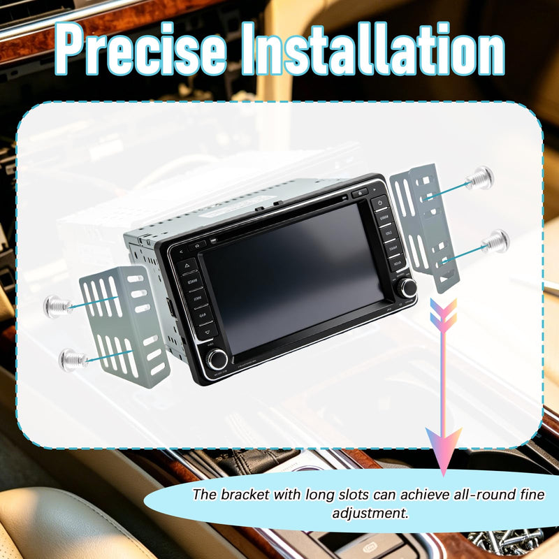 2026 Upgraded Double Din Installation Kit,Car Audio & Video Dash Mounting Kits with Mounting Bracket & Screws,Universal Double Din Dash Kit Replacement Car Accessories