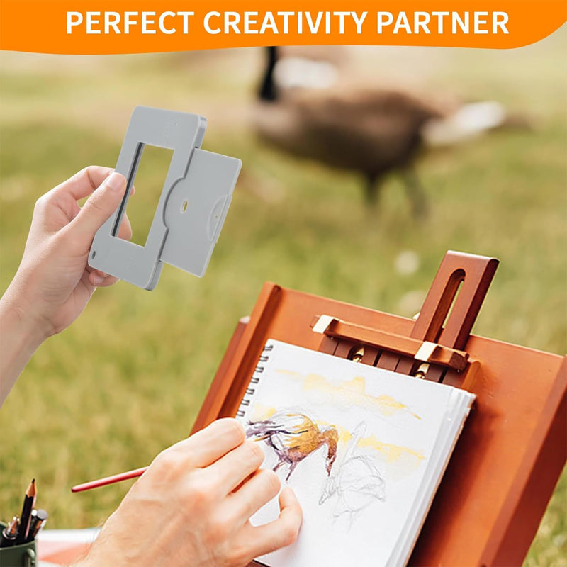 Artist View Finder with Sliding Mechanism, Value Finder with Color Isolation, View Catcher Tool for Painting, Drawing, Photography, and Any Other Place Where, Composition is Required