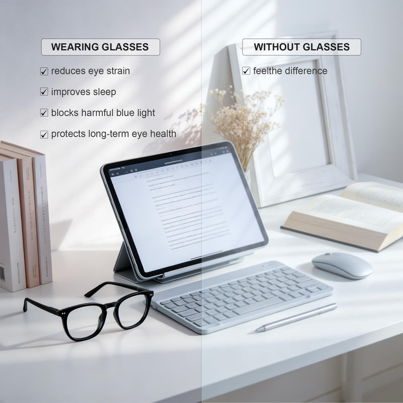 2 Pack Blue Light Glasses for Women Men, Clear Lens Blue Light Blocking Glasses with Lightweight Computer Glasses A01-black / Clear