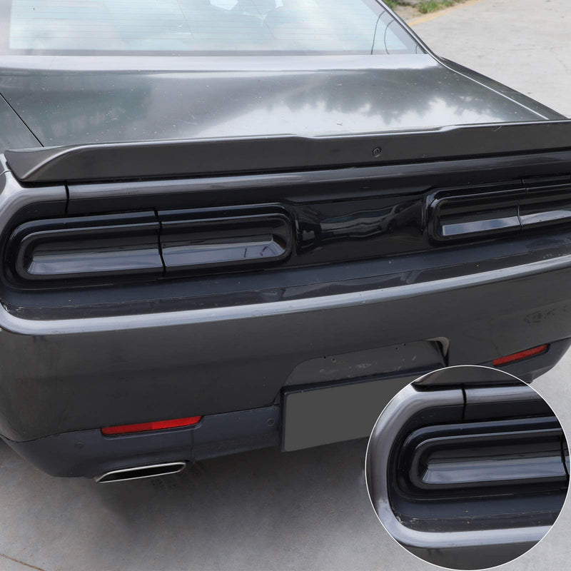 JeCar Smoked Tail Light Covers Rear Light Guards Exterior Accessories Compatible with Dodge Challenger 2015-2023 for Challenger 2015+