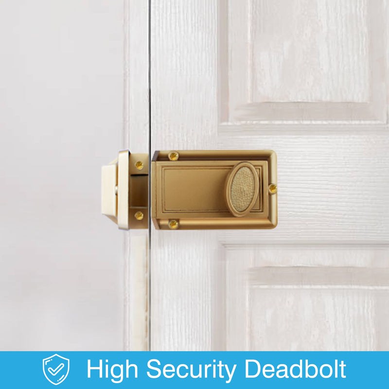 NU-Set Lock | Night Safety Deadbolt Lock | 5 Pin Keyed Cylinder for Added Door Security | Home Improvement & Door Hardware (Bronze) Bronze Single pack
