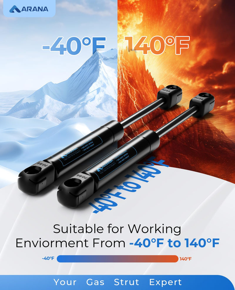 ARANA 10 Inch 35 Lb Gas Struts, 10" Truck Pickup Tool Box Shocks, Lift Supports Springs for Weather-Guard/Husky/USW/Delta Toolbox Lid Cabinets Door Boat Replacement Parts, 2 Pcs 35lbs