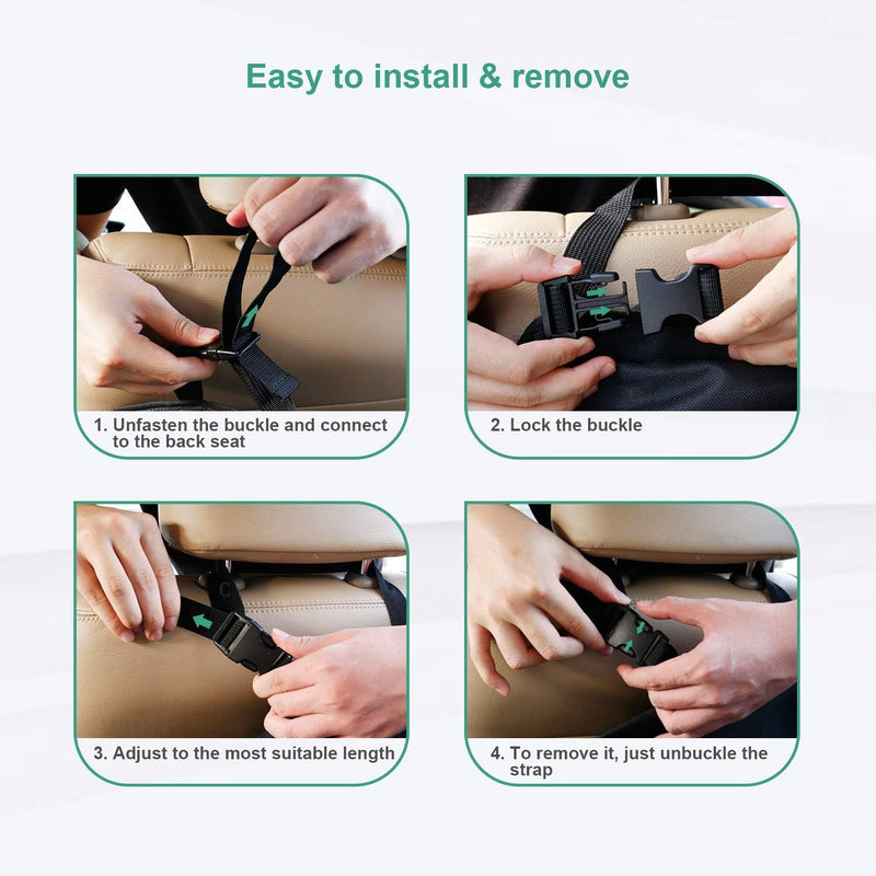 Oasser Back Seat Trunk Organizer Hanging Car Organizer Trunk Foldable Cargo Storage with 6 Large Pockets 3 Adjustable Straps 40x19inch Regular-40x19in Black