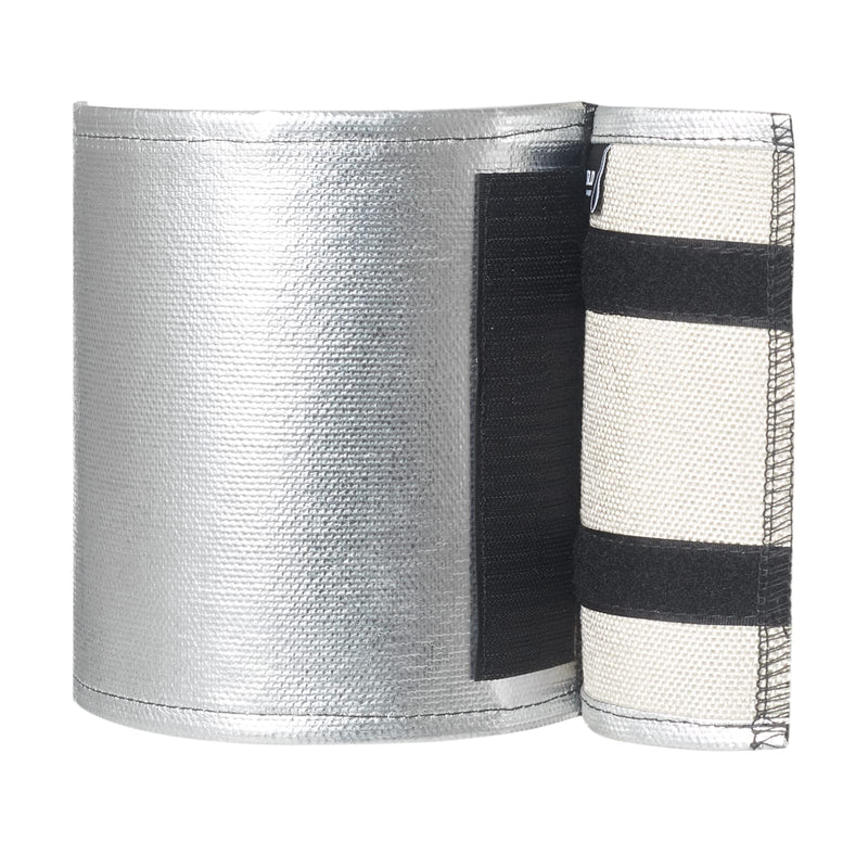 FLASLD Starter Heat Shield Barrier Cover 7"x 24" - Insulation High Temperature Aluminum and Fiberglass Heat Wrap Self Attaching 7×24 inch
