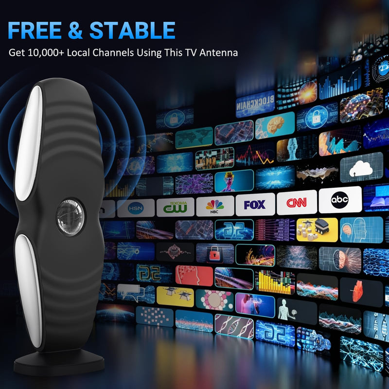 TV Antenna Indoor 2026, Digital Antenna for Smart TV for Local Channels | 3000+ Miles Long-Range Reception with Magnetic Base with Amplifier Signal Booster,Support 4K 1080p/ Older TVs TX-2052
