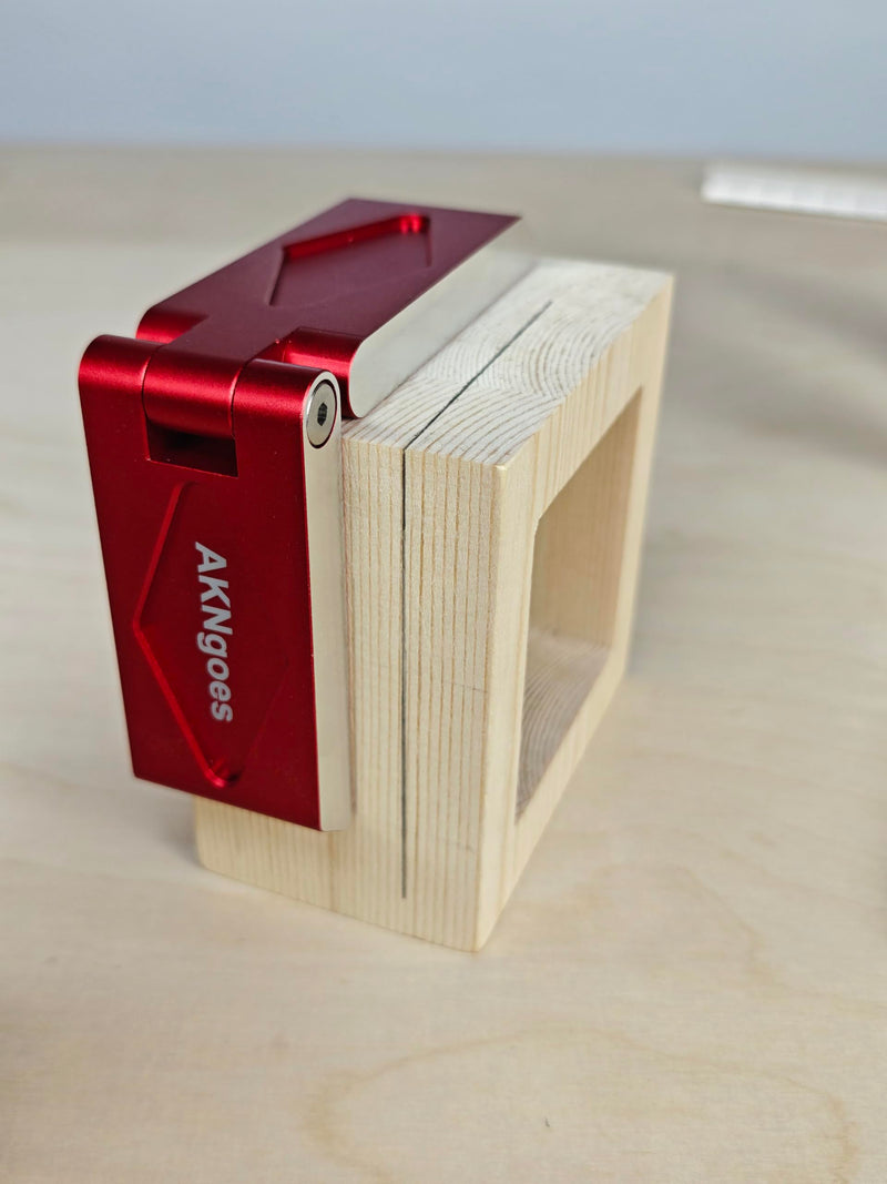 Woodworking Folding Saddle Square 7in, Transfer Layout Lines Around Corners, Perfect for Tenons, Dowels, Angled Joinery, for Carpenter Work, Layout and Measuring Tools Folding Saddle Square 7inch