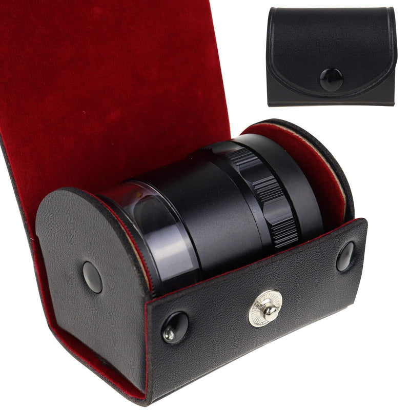 DANOPLUS 10X Loupe Magnifier, Jewelers Loupe with 8 LED Light and 4 Glass Scale Chart, 25mm Field of View, Adjustable Focal Length Magnifying Glass for Coins, Watches, Jewelry