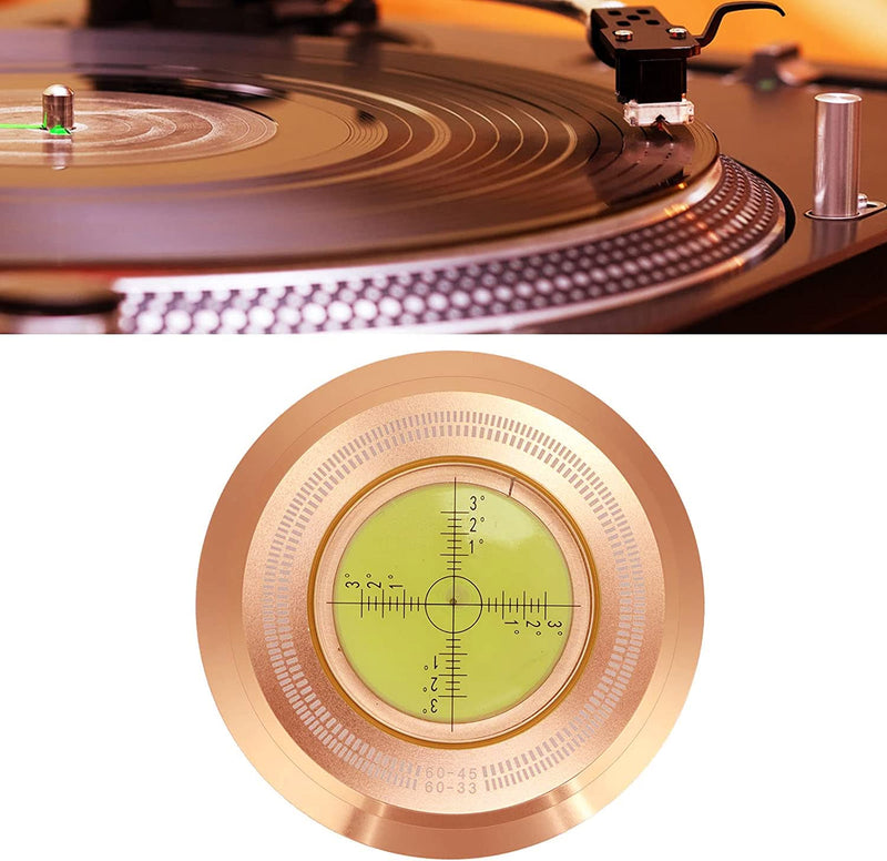 Viborg LP628G 60HZ 3 in 1 Record Clamp LP Disc Stabilizer Turntable Gold for Vibration Balanced (60Hz, Gold)