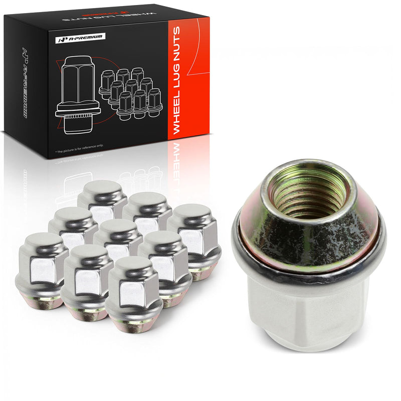 A-Premium M12-1.50 Wheel Lug Nuts Compatible with Ford Focus Dodge Grand Caravan Charger Chrysler Town & Country Honda Passport Front or Rear 10-PC Set 10PCS