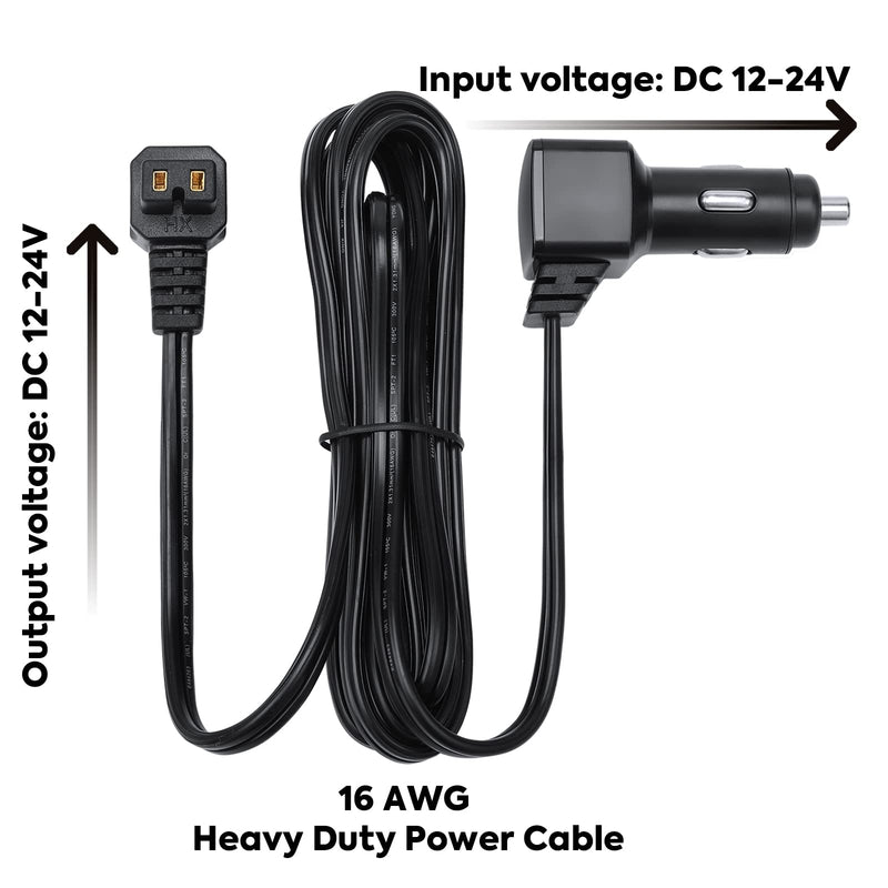 ICECO 12 Volt Male Cigarette Lighter Plug, DC Power Cable for Car Refrigerator, 16AWG 8 FT Long (2.5 Meters), Male Socket Adapter (NOT Suitable for VL35 Series) DC Cord