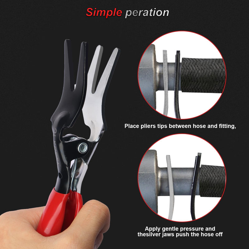Automotive Hose Remover Pliers – Effortlessly Disconnect and Remove Vacuum Lines and Tube Hoses – Essential Mechanic Tools with Hose Clamp Pliers – Easy and Efficient Repairs