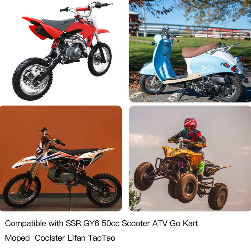 GREHUA Dirt Bike Gas Line with Filter Compatible with GY6 50cc 90cc 110cc 150cc 139QMB 157QMJ Taotao SSR Trailmaster 150 XRS Go Kart ATV Motorcycle Pitbike Scooter Moped Quad Buggy Parts Black