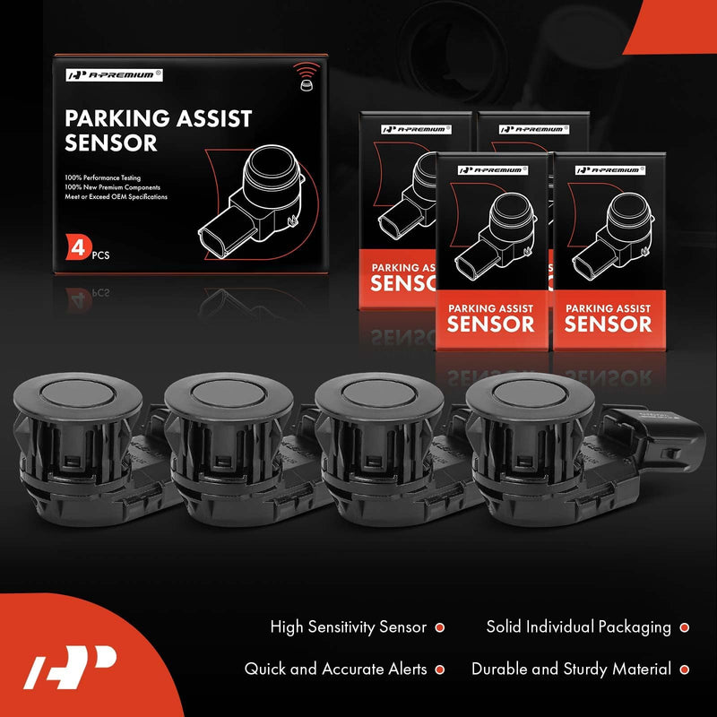  [AUSTRALIA] - A-Premium 4-PC Reverse Backup Parking Assist Sensor Compatible with Select Toyota Models - RAV4 2014-2018, Tacoma 2015-2022, Tundra 2014-2021, Replace# 89341-0C010, 89341-0C020 4-PC Set